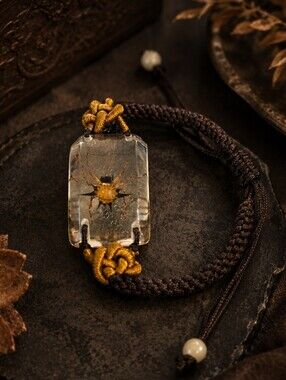 Preserved Spiny Orb-Weaver Spider Macramé Bracelet